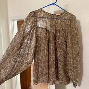 Show Me Your MuMu Snake Print Blouse